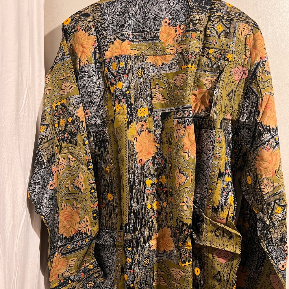 ✨Tom Tailor✨ NWOT long sleeve button down floral print multi color size L - Picture 3 of 3